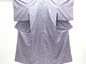 頼田勉作　草花模様本場大島紬一つ紋訪問着